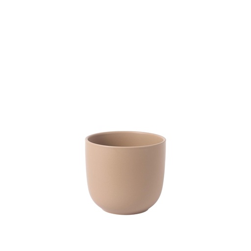 [63820] Lana pot round matte brown - 6.75x6.25"