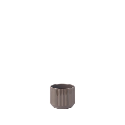 [63824] Della pot round dark brown - 5x4.25"