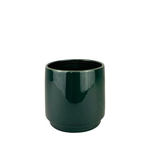 [63846] Silas pot round dark green - 7.25X6.5"