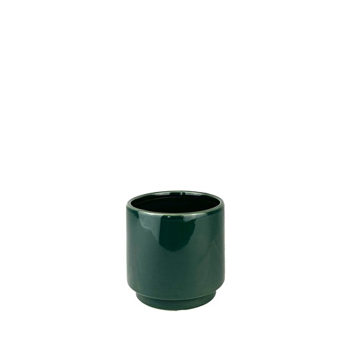 [63847] Silas pot round dark green - 5.25X4.75"