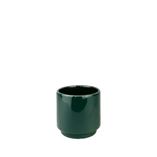 [63847] Silas pot round dark green - 5.25x4.75"