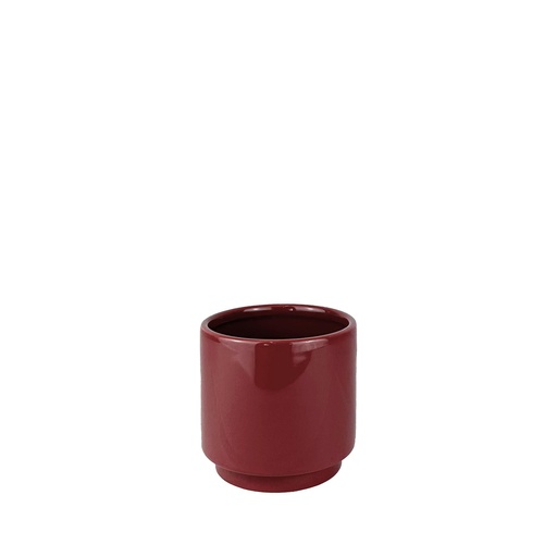 [63851] Silas pot round burgundy - 5.25X4.75"