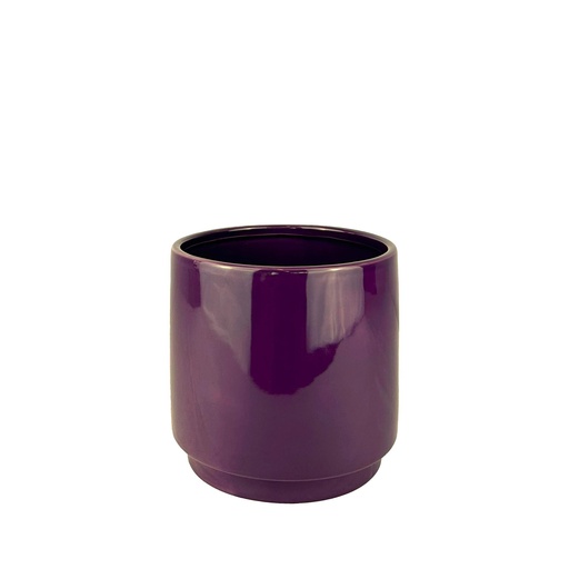 [63852] Silas pot round purple - 7.25x6.5"