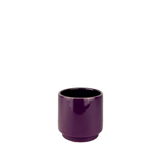 [63853] Silas pot round purple - 5.25x4.75"