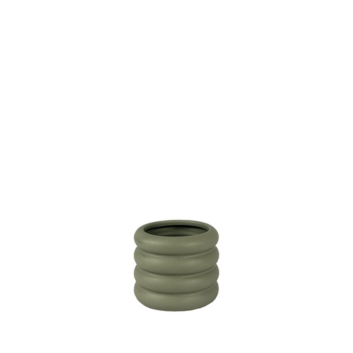 [63854] Luna pot round green - 4.25x3.25"
