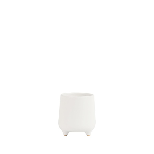[63978] Freya pot round white - 4.75x5"