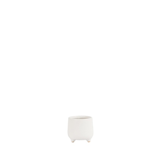 [63979] Freya pot round white - 3.25x3"