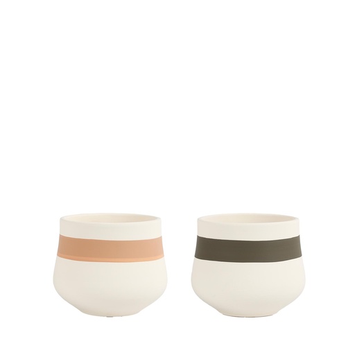 [63981] Trenton pot round white - 7x5.75"