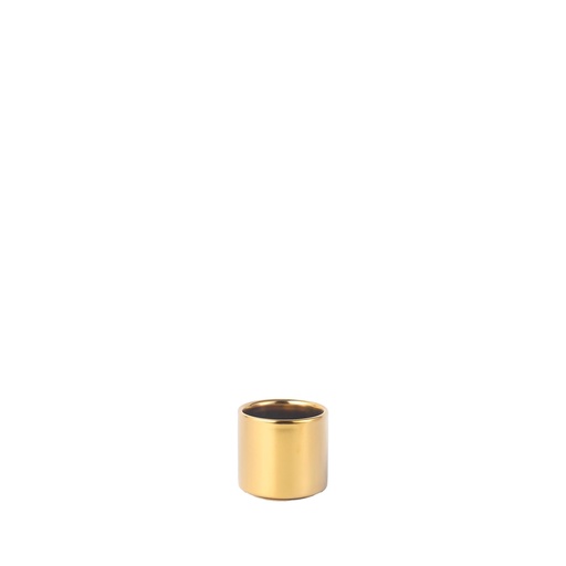 [63842] Atlas pot round matte gold - 2.75x2.75"