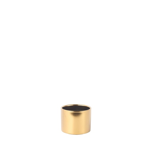 [63843] Atlas pot round matte gold - 4.75x4"