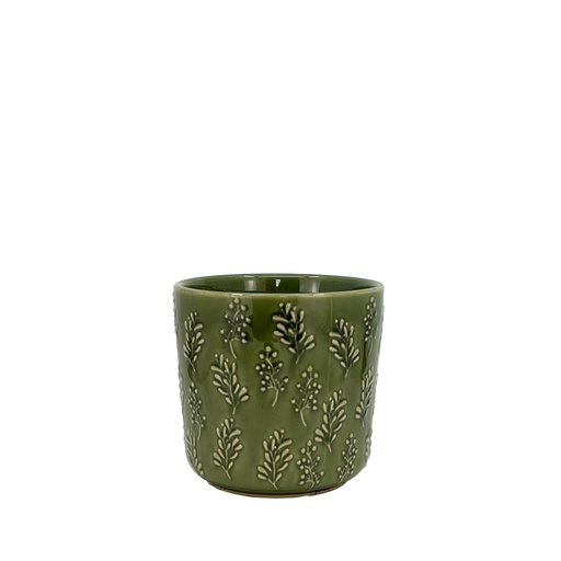 [56202] Pot round green - 7x6"