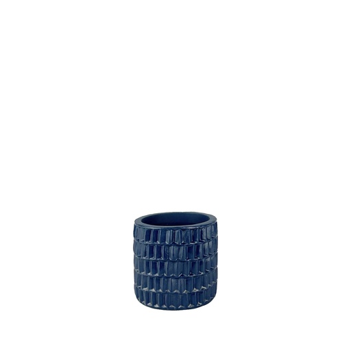[63769] Ingo pot round dark blue - 4.5x4"