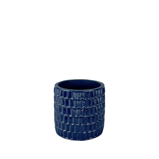 [63770] Ingo pot round dark blue - 5.75x5"