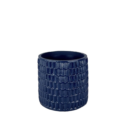 [63771] Ingo pot round dark blue - 7x6.25"
