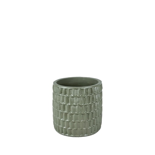 [63773] Ingo pot round green - 5.75x5"