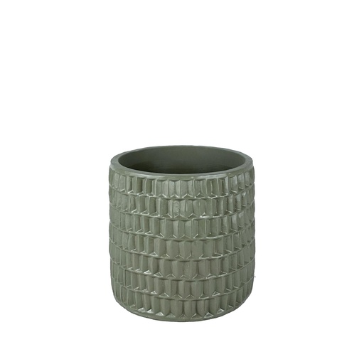 [63774] Ingo pot round green - 7x6.25"
