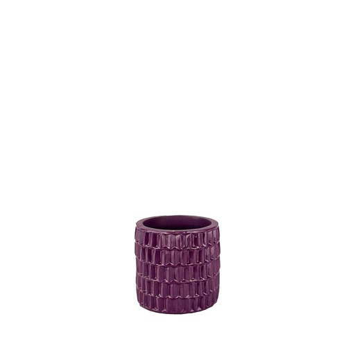 [63775] Ingo pot round plum - 4.5x4"