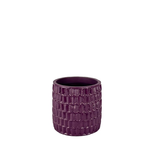 [63776] Ingo pot round plum - 5.75x5"