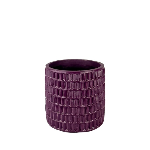[63777] Ingo pot round plum - 7x6.25"