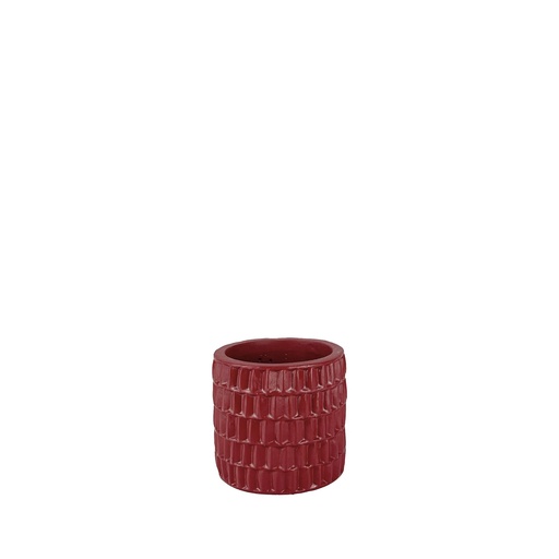 [63778] Ingo pot round burgundy - 4.5x4"