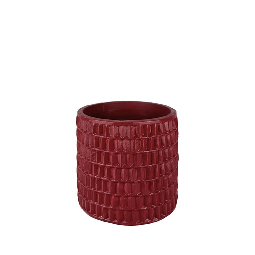 [63780] Ingo pot round burgundy - 7x6.25"