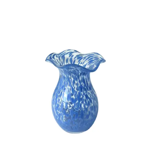 [64460] Rhoda vase blue - 6.75x8" 