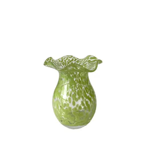 [64461] Rhoda vase green - 6.75x8" 