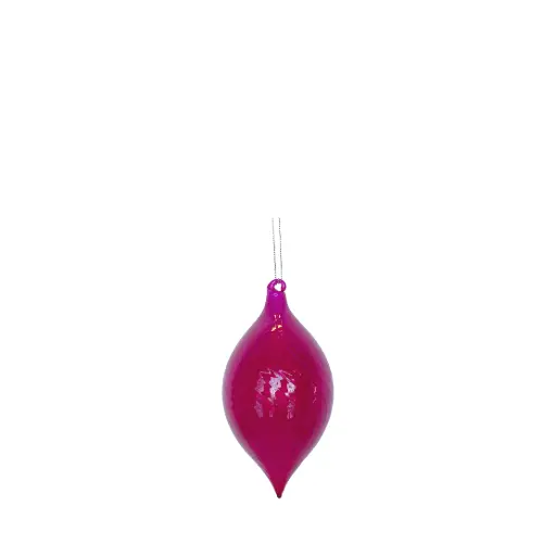 [64464] Ornament drop pink - 3.25x5.5"