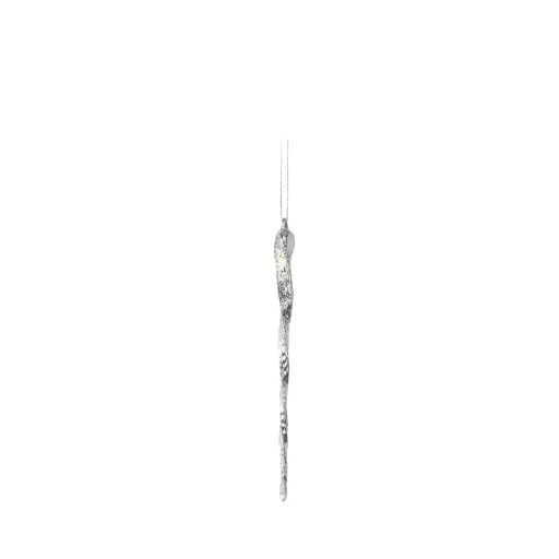 [64510] Ornament icicle silver - 9"