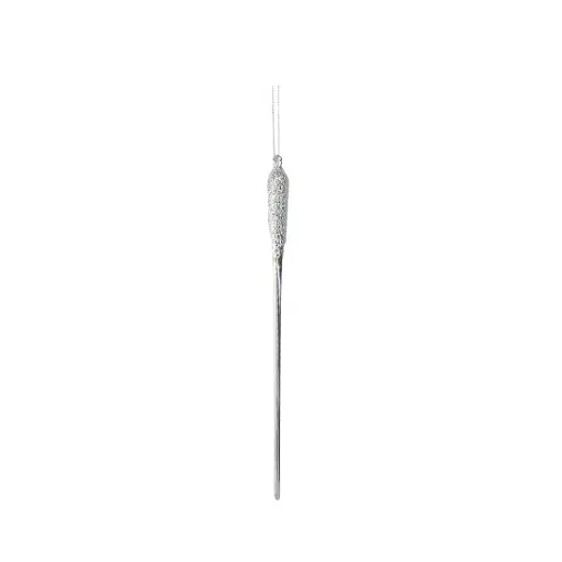 [64512] Ornament icicle silver - 8.75"