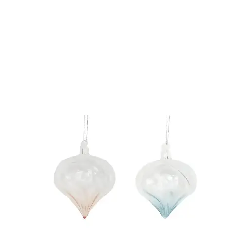 [64514] Ornament bulb blue champagne - 3.25"