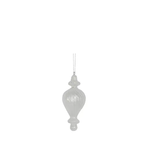 [64518] Ornament drop transparent - 5"