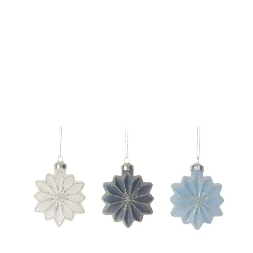 [64529] Ornament snowflake blue - 3.5"