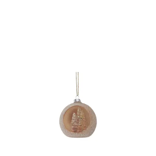 [64535] Ornament ball brown - 3.25"