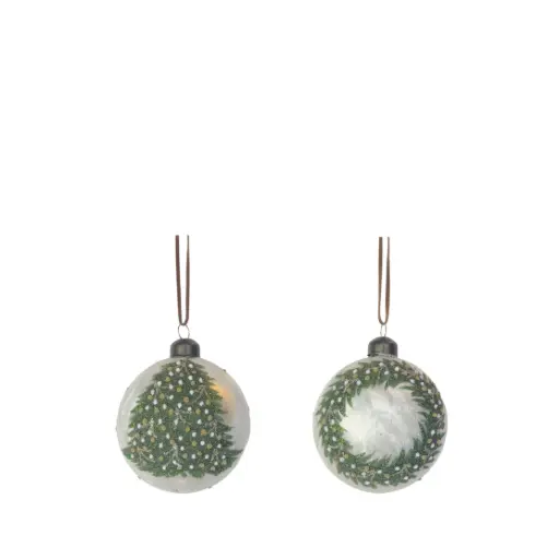 [64539] Ornament ball silver - 3.25"