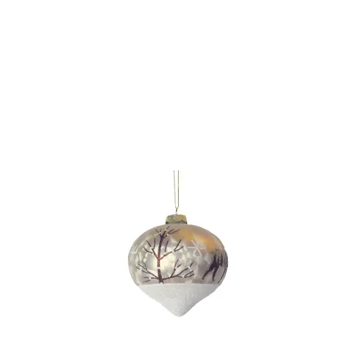 [64542] Ornament bulb brown - 4"