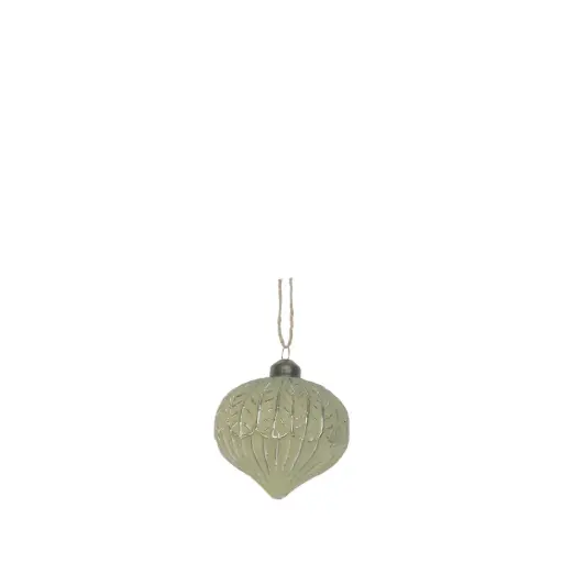 [64550] Ornament bulb green - 3.25"