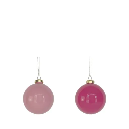 [64562] Ornament ball pink - 3.25"