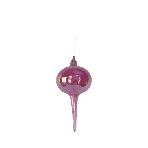 [64564] Ornament bulb pink - 3.25x6"