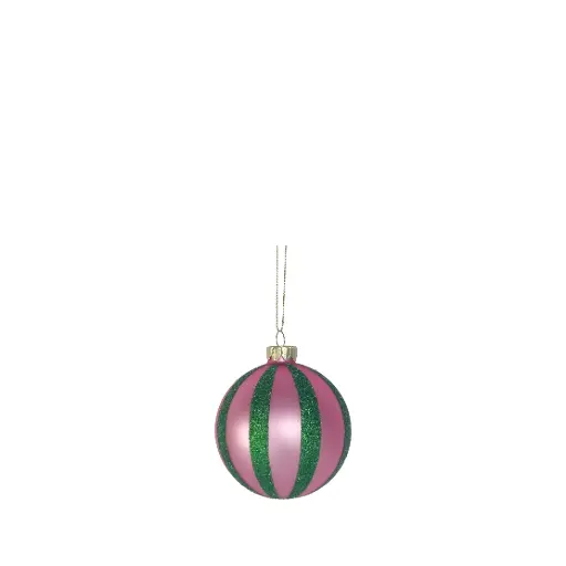[64566] Ornament ball pink - 3.25"
