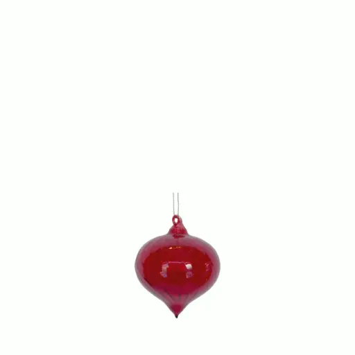 [64465] Ornament bulb red - 3.25"