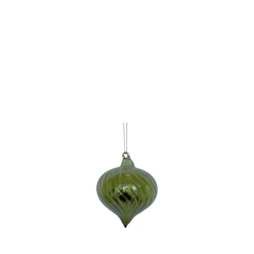 [64466] Ornament bulb green - 3.25"