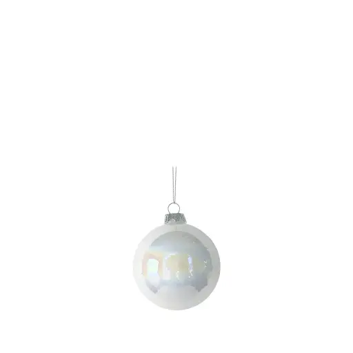 [64473] Ornament ball white - 3.25"