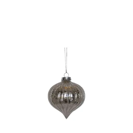 [64477] Ornament bulb silver - 3.25"