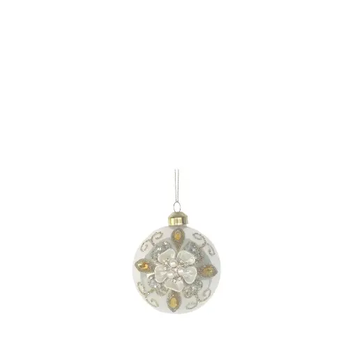 [64487] Ornament ball silver - 3.25"
