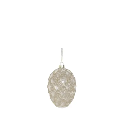 [64494] Ornament egg gold - 3x4.25"