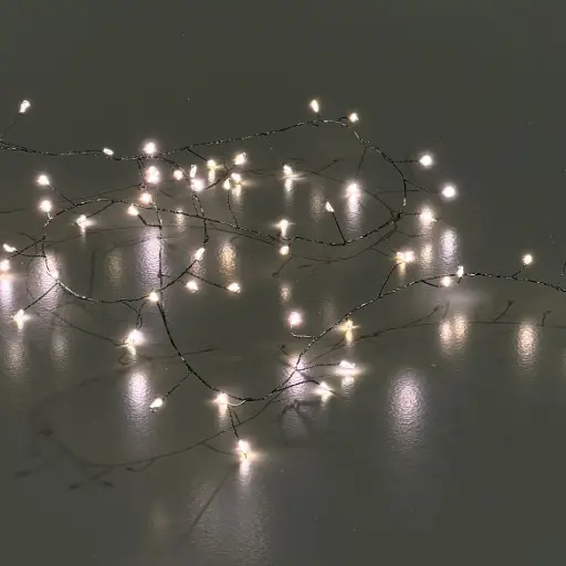 [64651] Snake light string, 400L warm white, green, timer, connectable - 33'