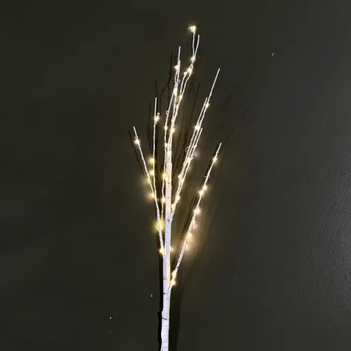 [64672] Branch light, 50L warm white, white, AA batteries, timer - 2.5'