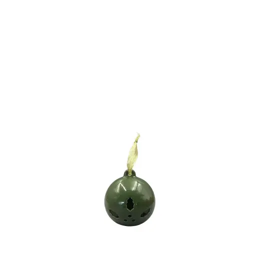 [64584] Debbie LED ornament ball green - 3.25x3.5"