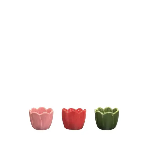 [64590] Debbie pot round assorted - 3.5x2.75"